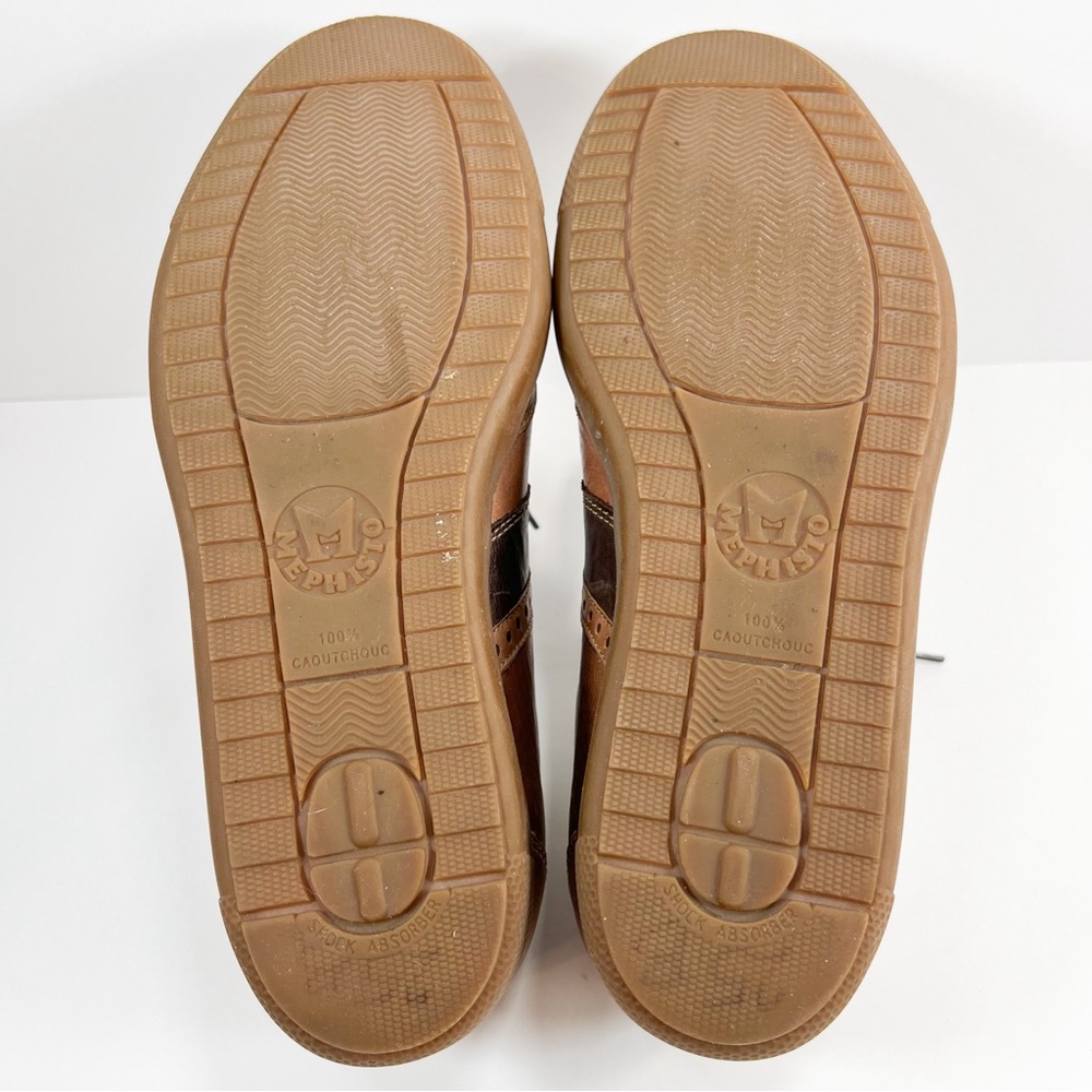 Mephisto Mens Air Relax Sneakers Urban Chestnut Brown Tan Leather Lace Up size 9 - Picture 13 of 15
